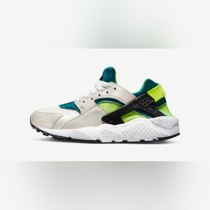 Kids Nike Air Huarache Neon Green With Black